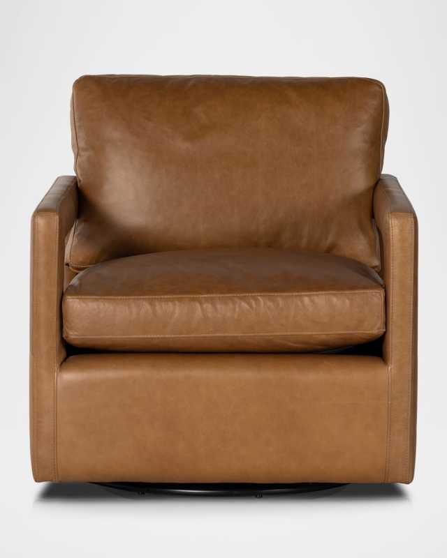 Olson Leather Swivel Chair